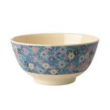 Small Blue Flower Print Melamine Bowl Rice DK